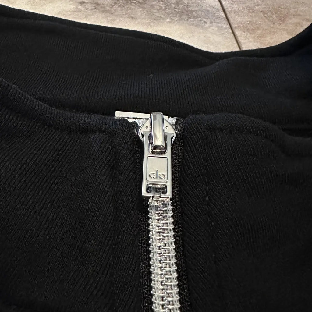 Alo Yoga Accolade Quarter Zip & Sweatpants Set Black