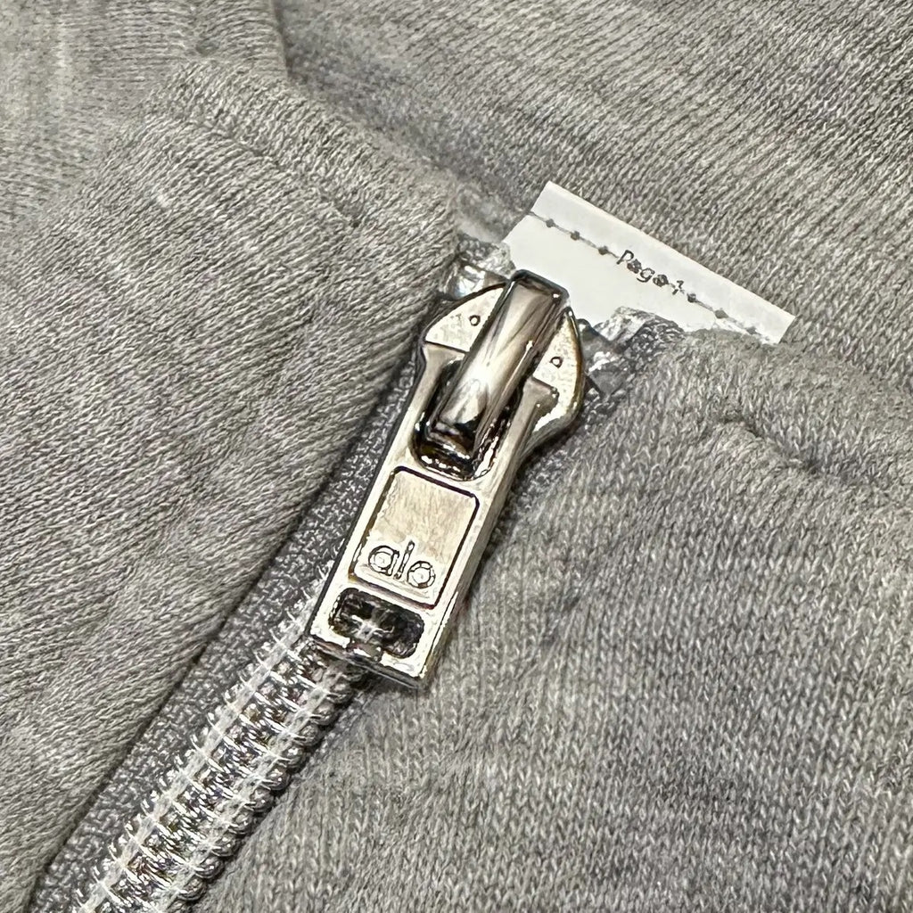 Alo Yoga Accolade Quarter Zip Pullover & Sweatpants Set Grey