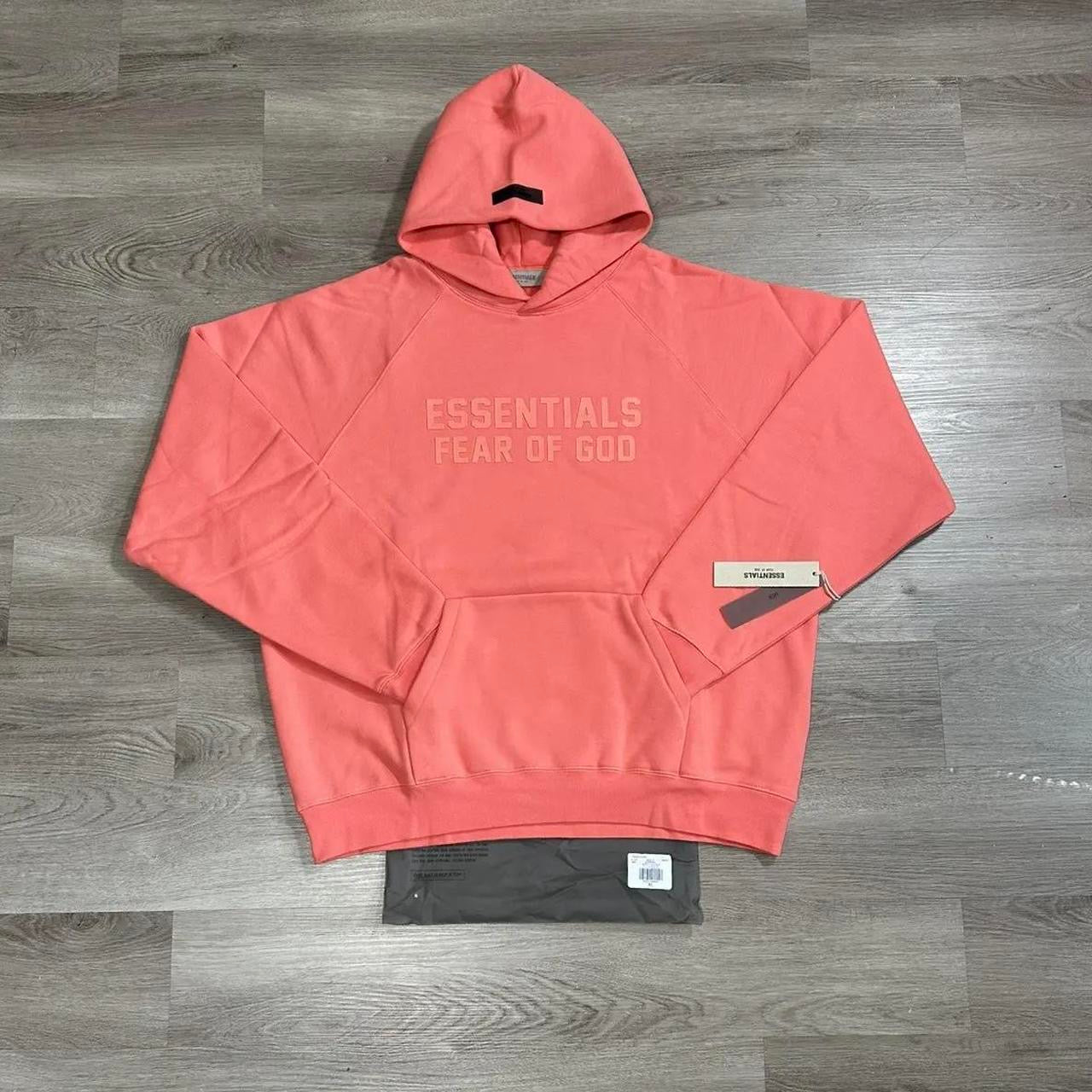 Fear of God Essentials Men's Pink and Orange Hoodie