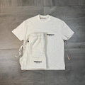 Fear of God Essentials Light Oat Meal Shorts and Shirt Set