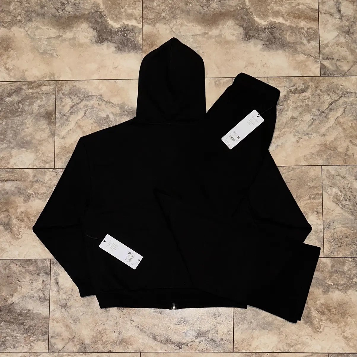Alo Yoga Accolade Full Zip Hoodie & Sweatpants Set Black